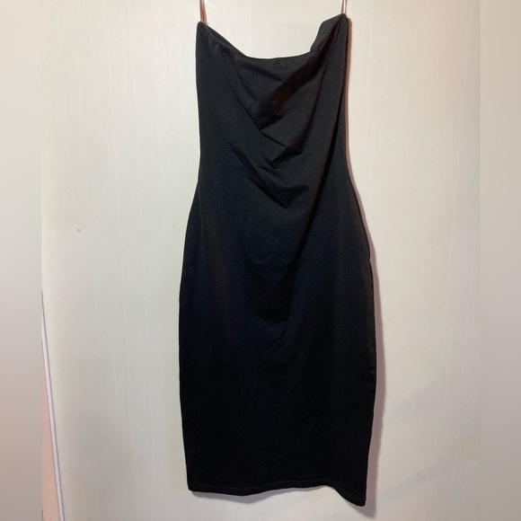 House of CB London Vintage Jersey Knit Strapless Mini Dress Black Small/Medium - Picture 1 of 10